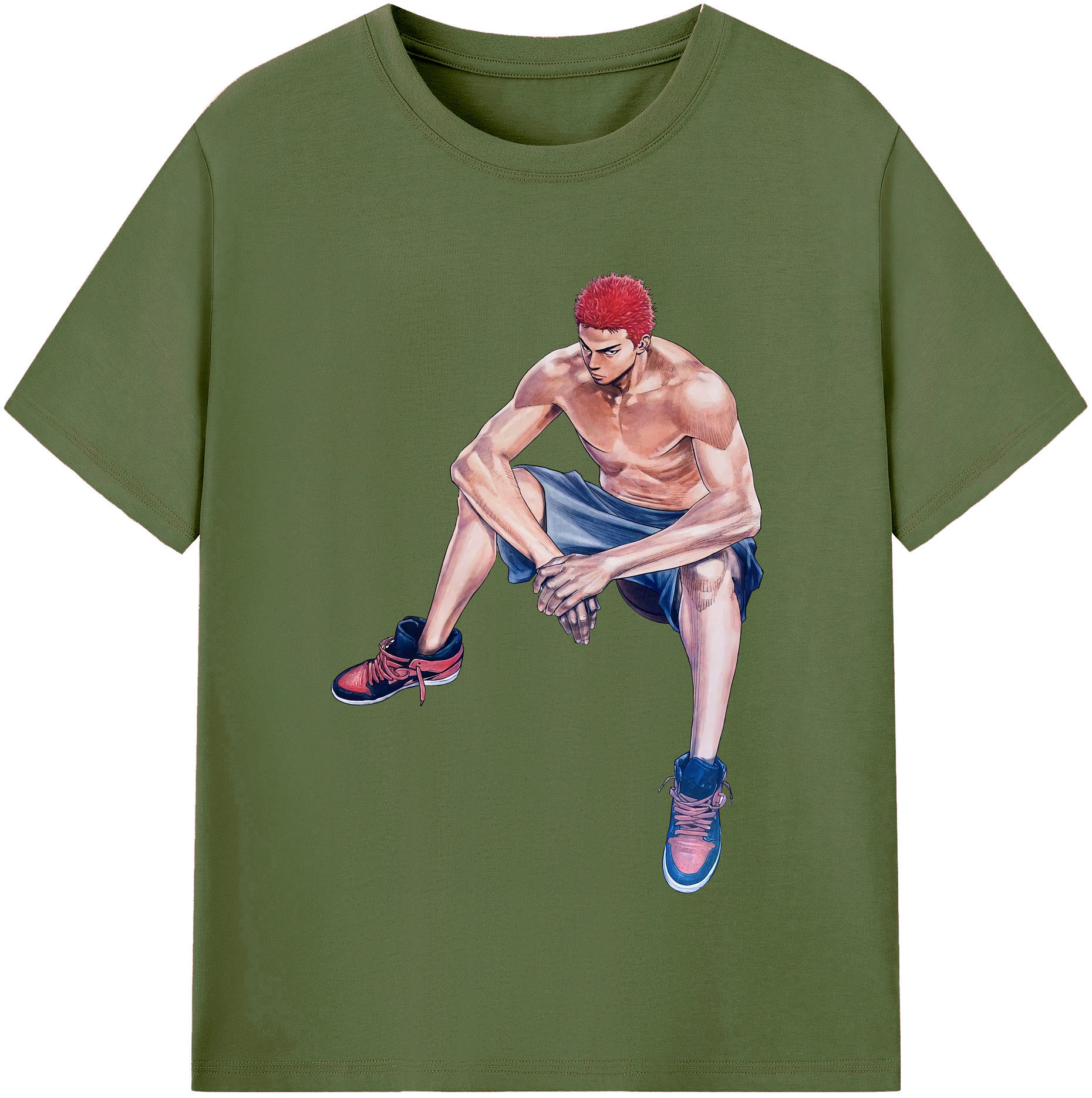 SLAM DUNK／スラムダンク 綿100％半袖Tシャツ（フロントプリント）